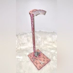 Handbag Purse Stand / Display HANDMADE with crystals, adjustable high,heavy iron